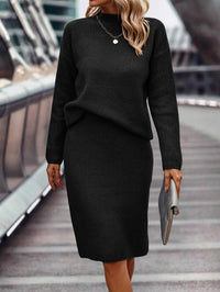 Teli | 2-Teiliges Set aus Pullover und Rock – Schwarz