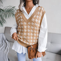 Bersha College Sommerpullover | Leichter Damenpullover im College-Stil mit Druck – Beige