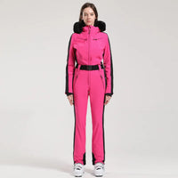 Einteiliger Skianzug für Damen | Wintersportbekleidung – Rosa