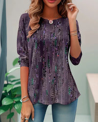 Heidi-Mode | Elegantes Top Mit Druck – Klein