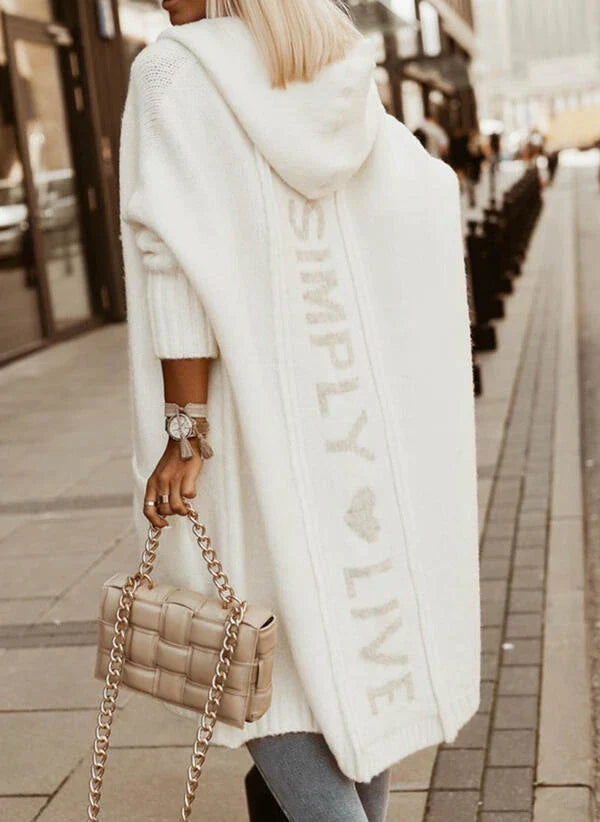 Sayralis | Langer Cardigan mit Kapuze