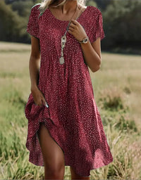 Tansy | Stilvolles und Bequemes Sommerkleid – Rot