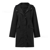 Ingrid | Trenchcoat mit Kapuze – Schwarz