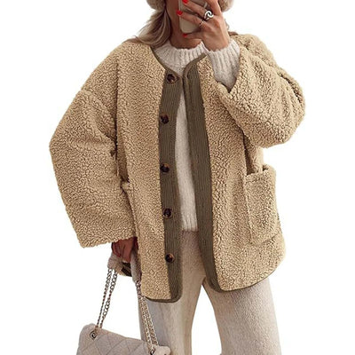 Palyntaya | Damen Winterjacke gemütlich und dick mit langen Ärmeln