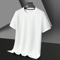 Herren Texturiert Kurzarm T-Shirt | Rundhals – Weiß
