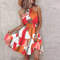 Damen Lässiges Ärmelloses Ibiza Kleid | Mini – Rot