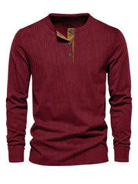 Easton™ | Klassisches Herren-Langarmshirt – Rot