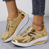 Phoebe | Freizeit-Sportschuhe für Frauen – Gold
