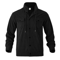 Velkor™ Jacke mit Gerippter Textur und Raffinierter Ausstrahlung – Schwarz
