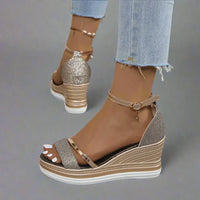 Gisel | Bequeme Keilsandalen mit Stil – Roségold