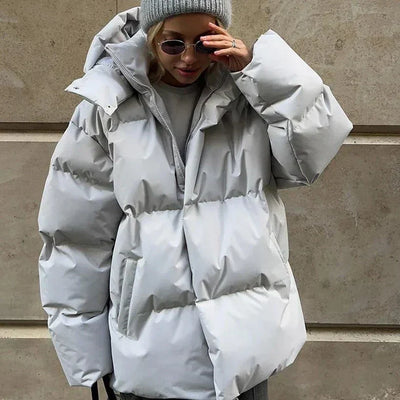 Rermuelha | Monochromatische dicke und warme Jacke für Damen