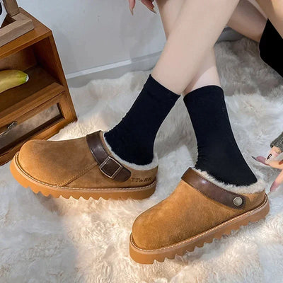 Paladaya | Elegante Wildleder-Clogs mit Plüschfutter