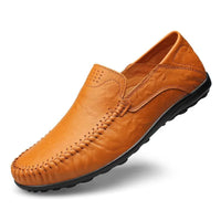 Heidi-Mode | Exotische Leder Loafer – Gelb Braun