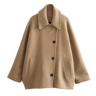 Wivose | Oversize modische dicke und warme Damenjacke aus Kaschmirwolle