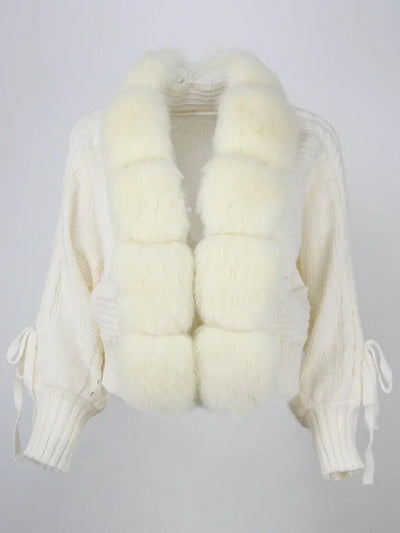 Lixx | Luxury Wintermantel für Damen mit echtem Fuchsfellkragen