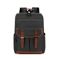 Unisex Vintage Groß Wasserdicht Rucksack | Canvas – Dunkelgrau