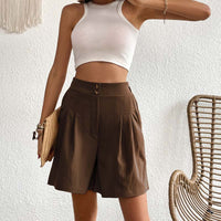Bersha Shorts | Lässige farbige Sommer-Bermudas Damen – Oliv