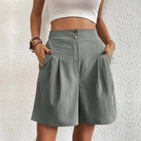 Bersha Shorts | Lässige farbige Sommer-Bermudas Damen – Hellgrau