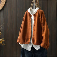 Marielle | Gestrickter Cardigan – Camel