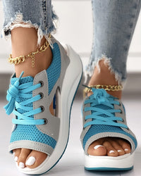Heidi-Mode Trendkick: Atmungsaktive Sneaker-Sandalen – Blau