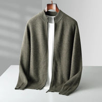 Miles Zip Cardigan – Oliv