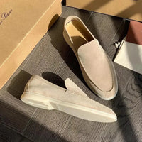 Herren-Halbschuhe ohne Verschluss | klassischer Schnitt – Beige