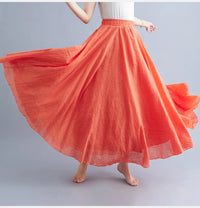 Heidi-Mode | Maxi Rock für Damen Luftig & Modisch – Orange