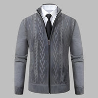 Strickjacke für Herren - Sommer Business Casual Cardigan – Hellgrau
