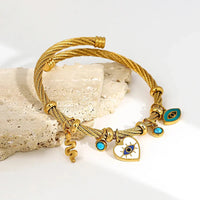 Nayvia – Armband mit Schutzsymbol Gegen den Bösen Blick – Gold