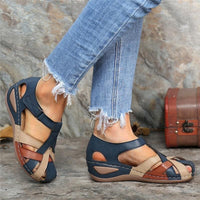 Damen Offene Zehen Sandalen | Bequeme – Marine Blau