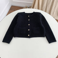 Strickjacke mit Taschen -DORI – Schwarz