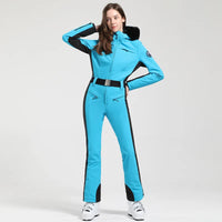 Einteiliger Skianzug für Damen | Wintersportbekleidung – Blau