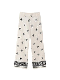 Leah | Vintage Boho-Hosen für Frauen – Weiß
