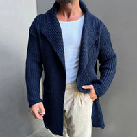 VOLKER - EXTRAFEINE STRICKJACKE – Blau
