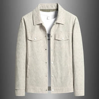Dwayne - Weiche gerippte Herrenjacke für lässige Herbstlooks – Beige