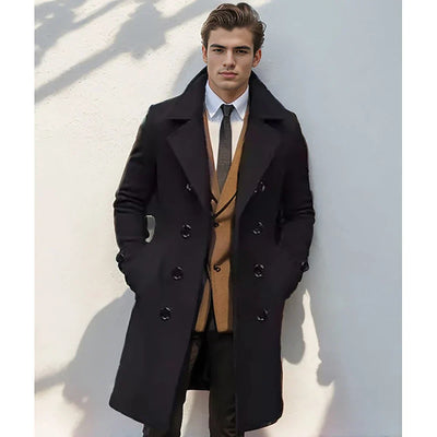 Kervin | Doppelreihiger Trenchcoat für Herren – Vintage-Stil mit Eleganz und Zeitlosigkeit