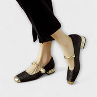 Veneta - Elegante Rutschfeste Schuhe – Schwarz