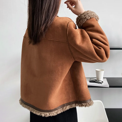 Justinee | Modische, Knopffrontige Jacke aus weichem Fleece für Damen