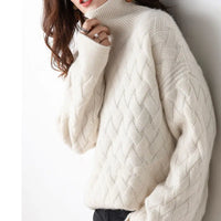 Valentina Cashmere Turtleneck – Creme