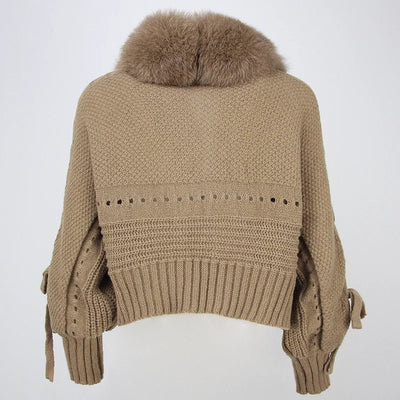 Lixx | Luxury Wintermantel für Damen mit echtem Fuchsfellkragen