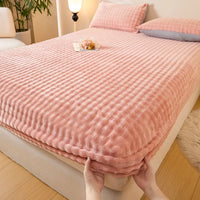 Bettwäsche-Set aus samtigem und flauschigem Stoff / Extreme Weichheit für mehr Komfort beim Schlafen! – Rosa