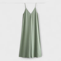 Long Slip Dress – Grün