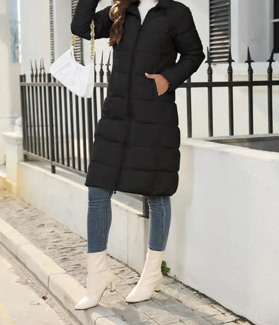 Olivureia | Neue Winterjacke Damen mit Kapuze, Slim Fit und Mittellang