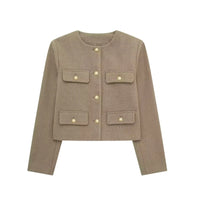 Lequin | Cropped Jacket – Braun