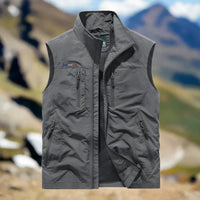 Becker Weste | Lässige multifunktionale Sommer-Outdoor-Westen für Männer – Grau