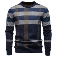 Rosenfeld | Strickpullover für Herren mit Rautendesign – Dunkelblau