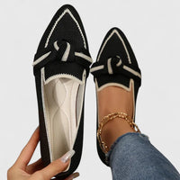 Felicia | Damen Orthopädische Loafer Spitz Knoten Elegant Komfort – Schwarz