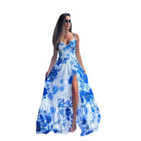 Jennifer - Long A-line dress – Blau