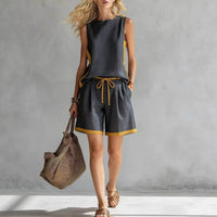 Minimalistisches Set Frische Linie™ mit kontrastierendem Abschluss – Grau