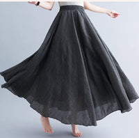 Heidi-Mode | Maxi Rock für Damen Luftig & Modisch – Dunkelgrau